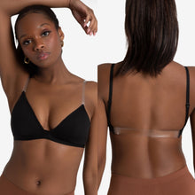 Load image into Gallery viewer, Deep Neck Clear Back Bra #3777
