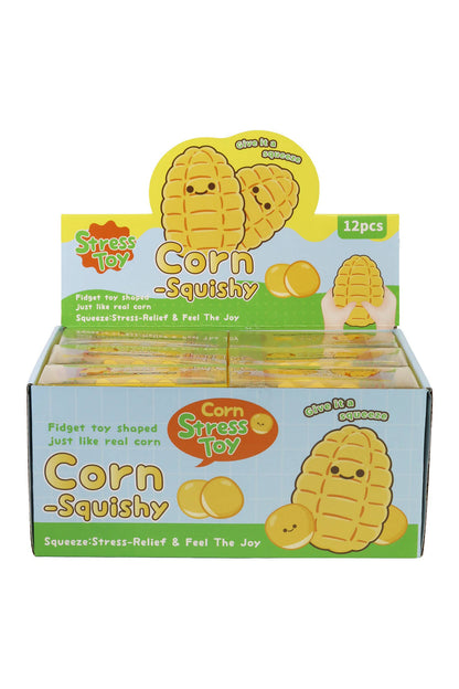 Yellow Corn Crunchy Bead Soft Slime Filled TPR Squishy