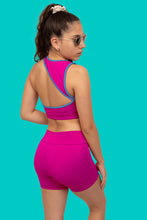 Load image into Gallery viewer, Demi Slanted Back Tank Top &amp; Wide Waist Band Bike Short Separates
