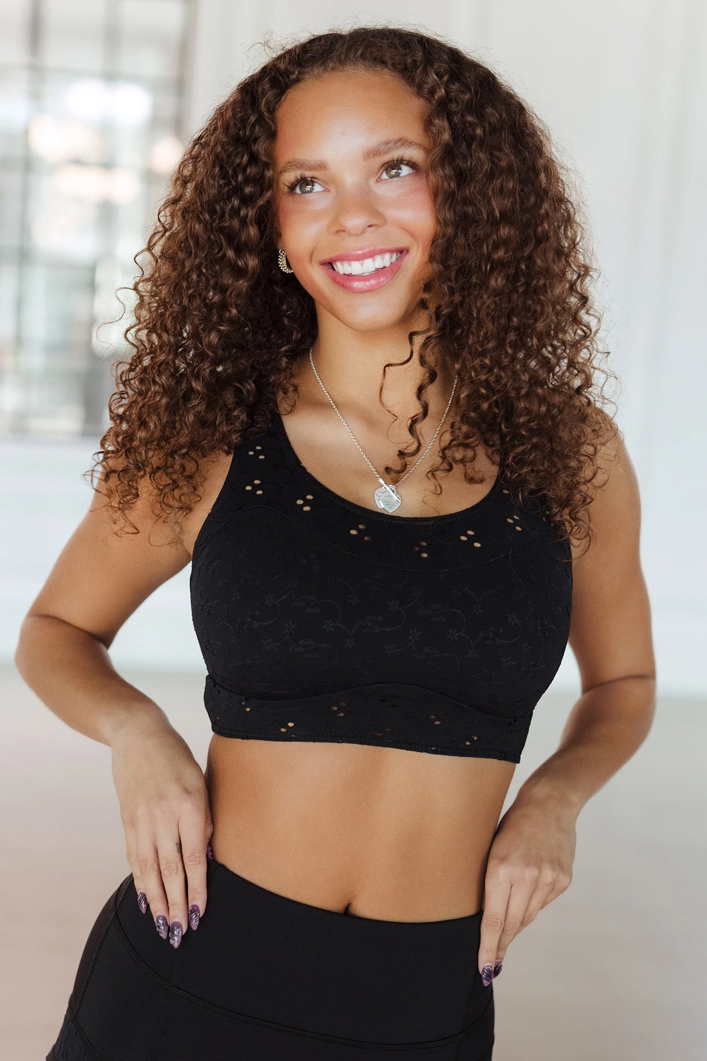 Five Inhale Eyelet Bra Top