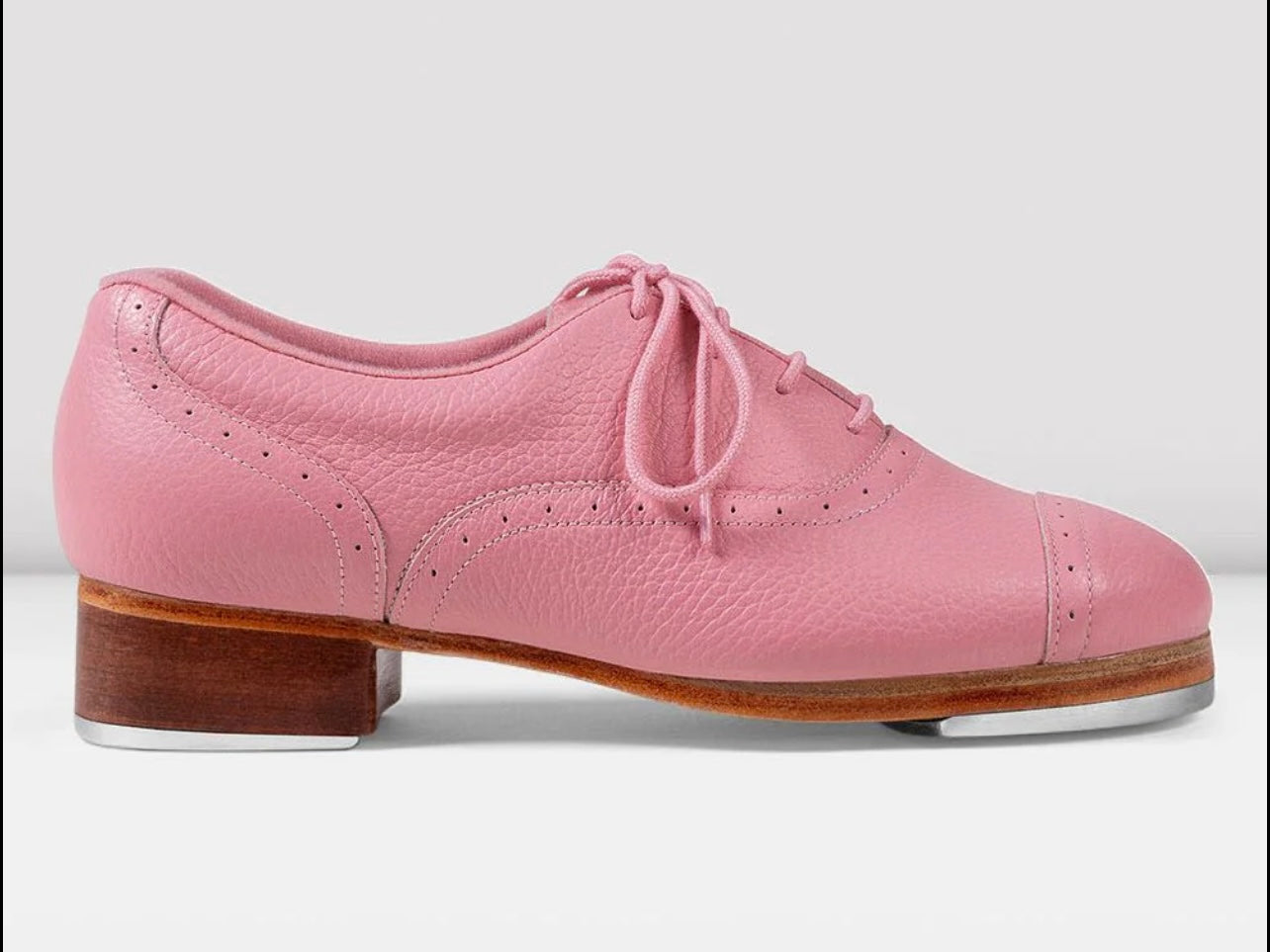 Ladies Jason Samuels Smith Pink Pebble Leather Tap Shoes
