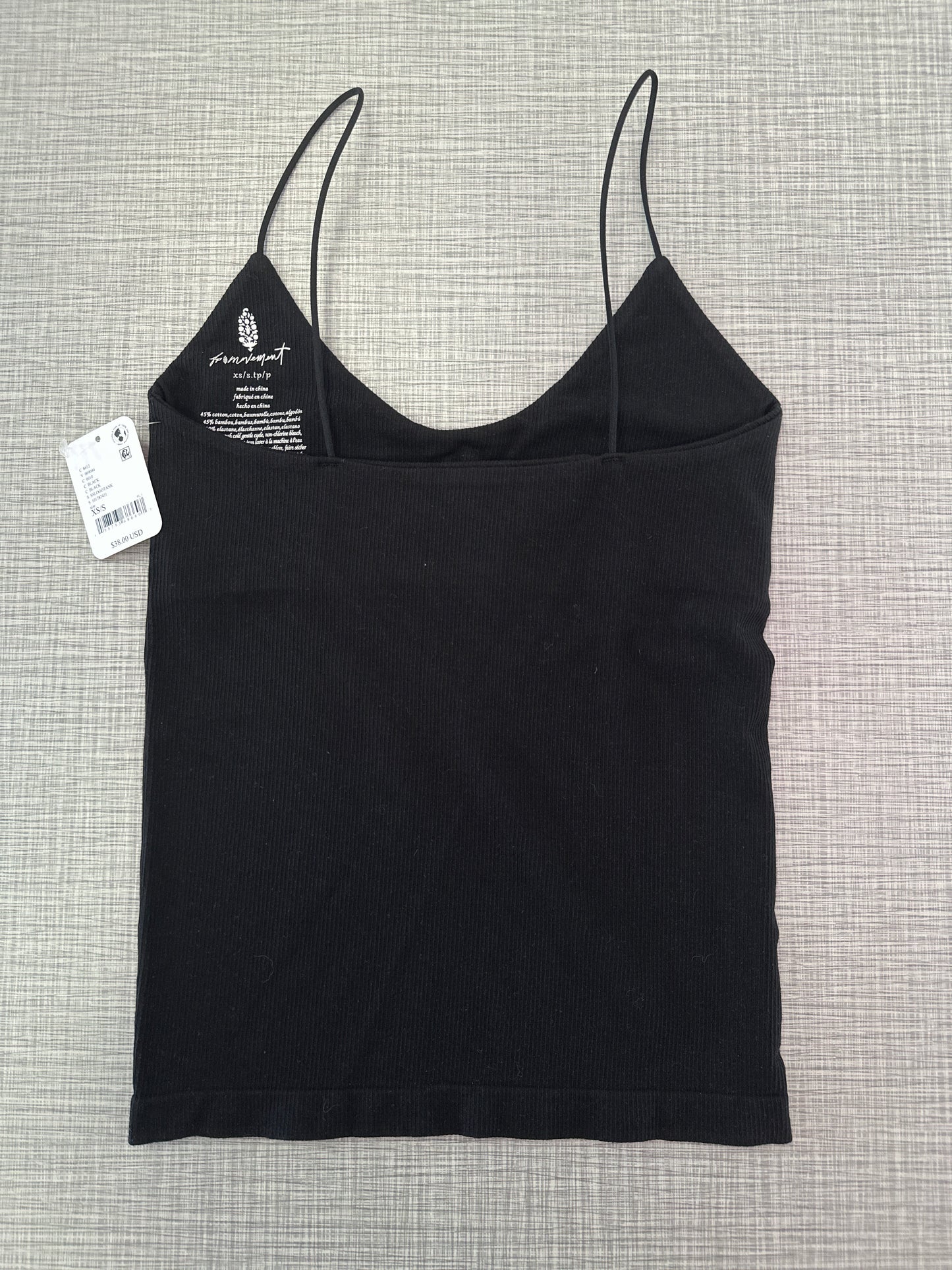 Free People: Skinny Strap Logo Tank