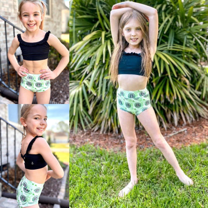 Starbies Green & Black Phoenix Top Classic 2PC Set