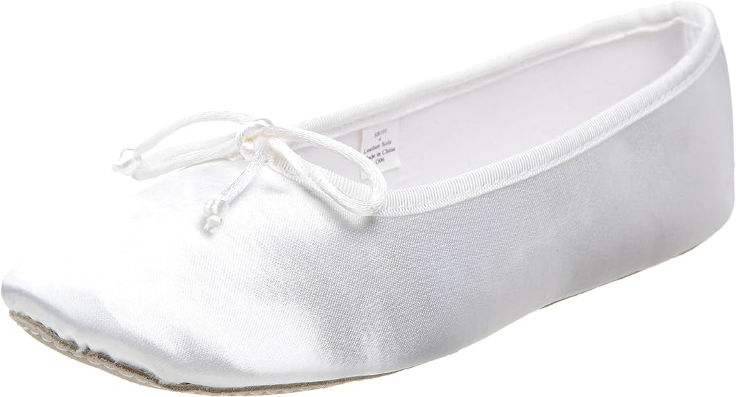 Dyeable White Satin Ballet Shoe