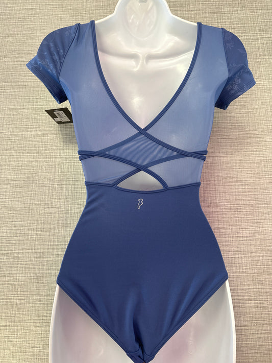 Cap Sleeve Mesh Cross Back Leotard #20006