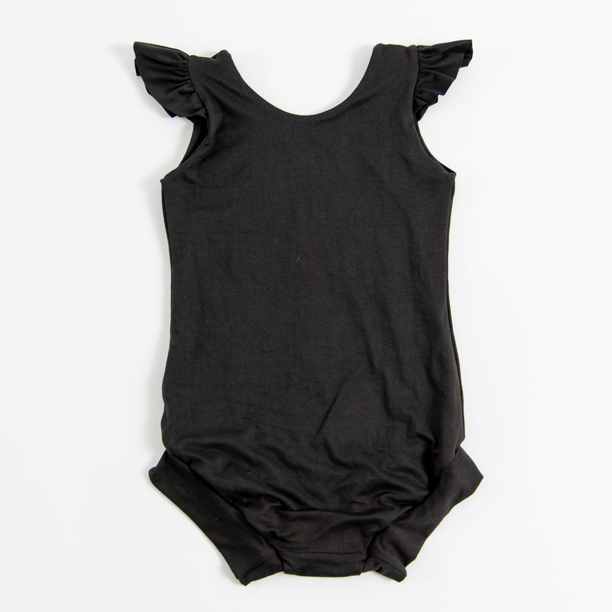 Black 3 Strap Flutter Leotard
