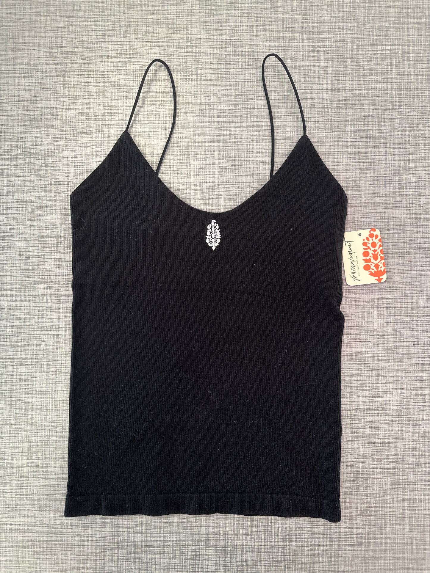 Free People: Skinny Strap Logo Tank