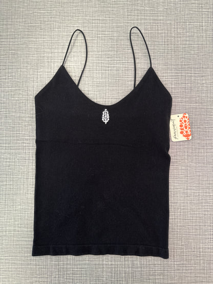 Free People: Skinny Strap Logo Tank