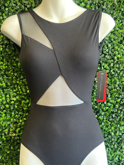 Soft Elegance Asymmetrical Boat Neck Leotard #EL106
