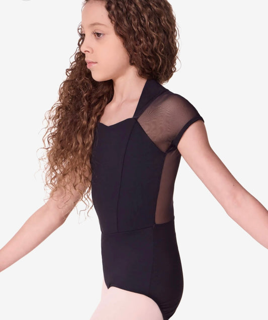 Soft Elegance Corset Short Sleeve Leotard #EL108
