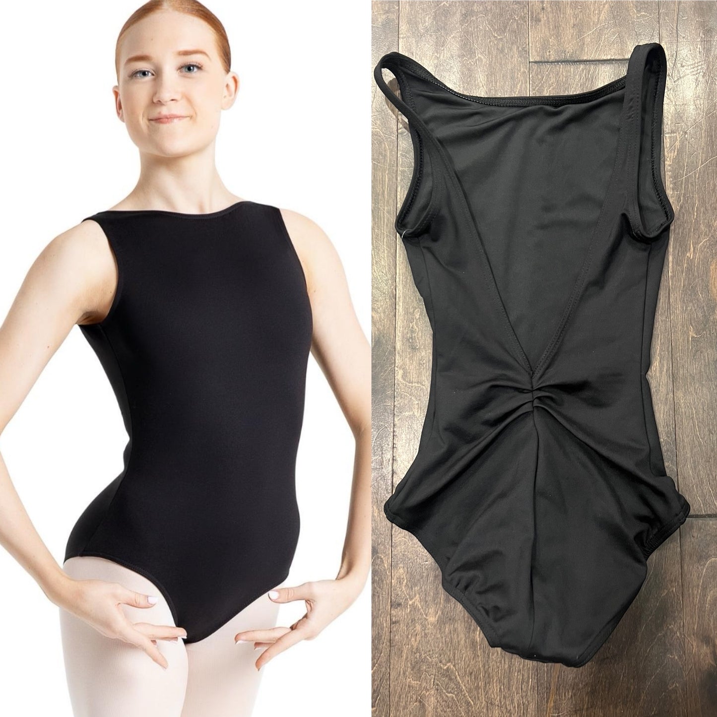 Low V Back Black Leotard SE1009 *