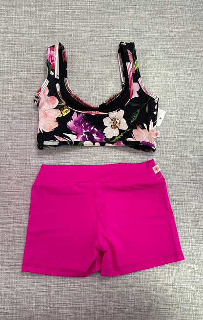 Demi Floral Pinch Front Top Short Set