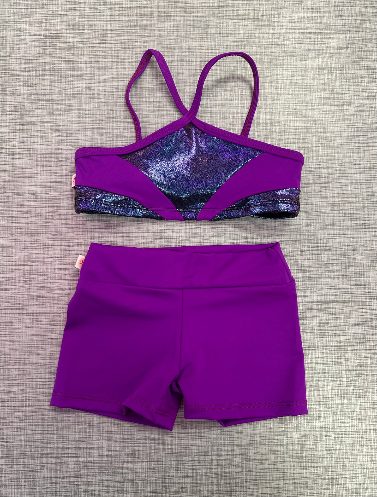 Demi Sparkle Criss Cross Top Short Set *