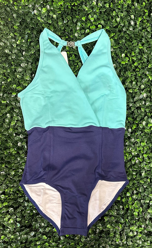 CY Mint and Navy Leotard ^