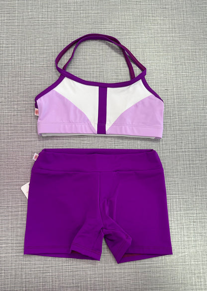 Demi Bra Top & Solid Short Set