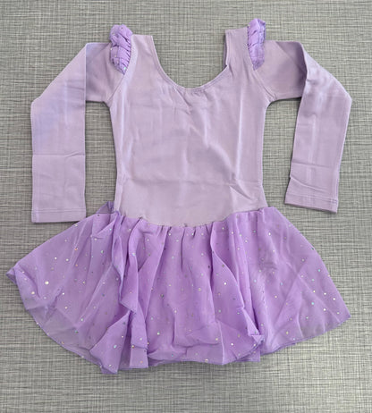Long Sleeve Sequin Skirted Leotard