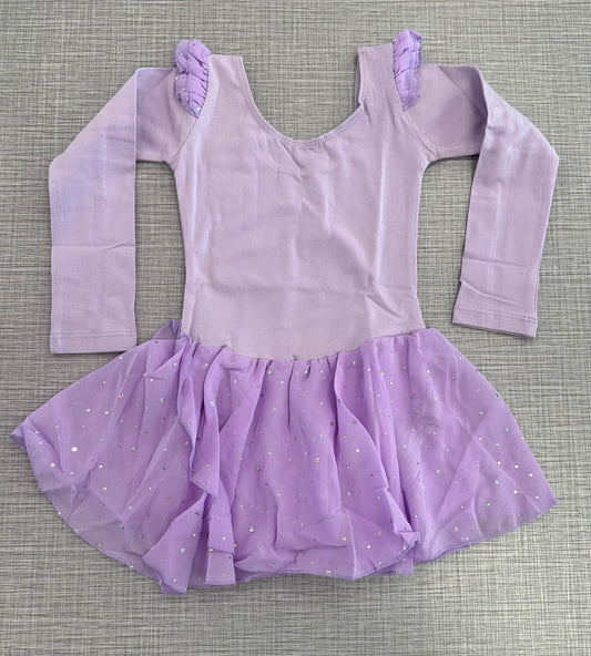 Long Sleeve Sequin Skirted Leotard