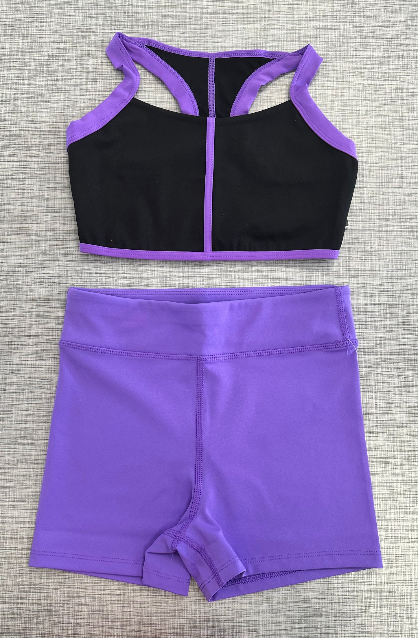 Halter 2-Tone Top & Solid Short Set