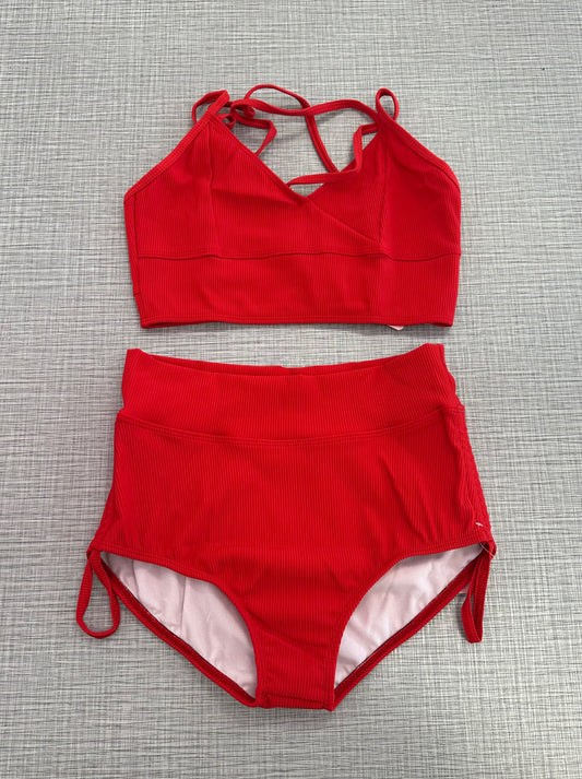 CY Red Bra & Side Cinch Brief Set