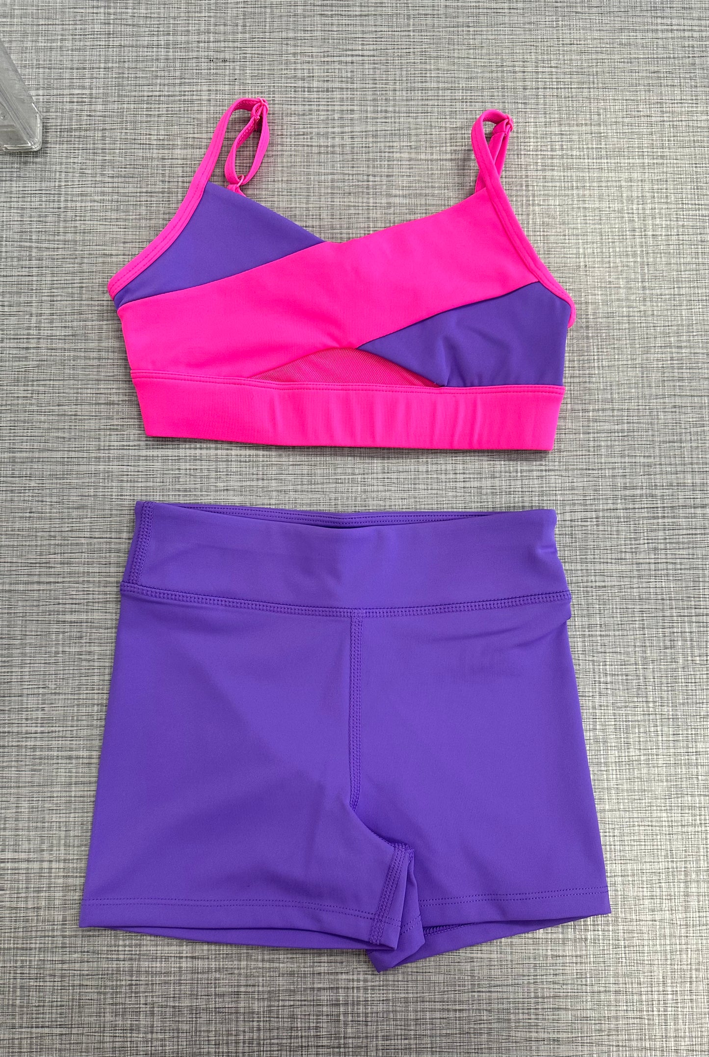 Marli Two-Tone Top & Solid Short Set