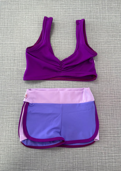 Demi Pinch Front Top & Training Short Set