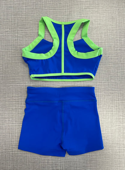 Halter 2-Tone Top & Solid Short Set