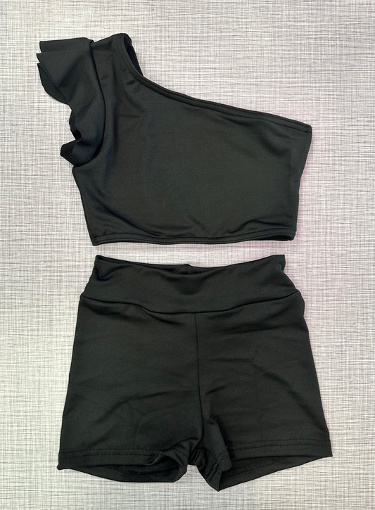 Flutter One Sleeve Short Set