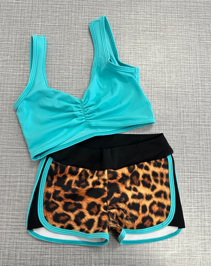 Demi Pinch Top & Cheetah Short Set