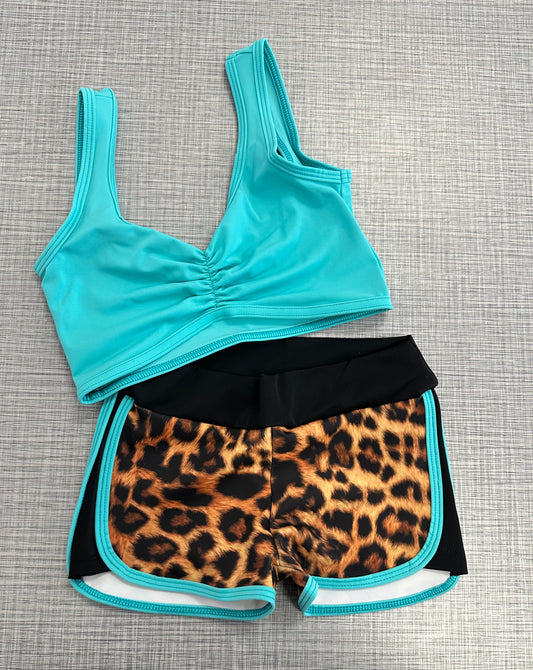 Demi Pinch Top & Cheetah Short Set