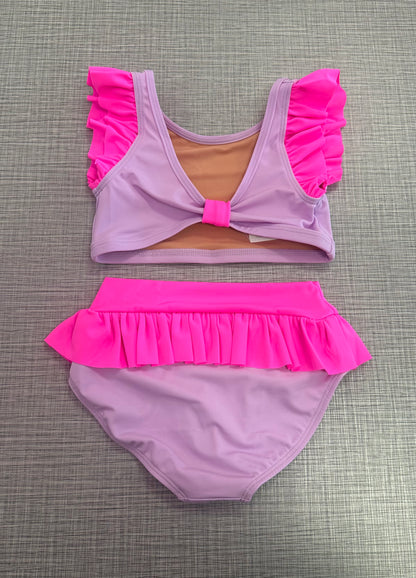 Custom Limited Edition Lilac & Neon Pink Ruffle Set