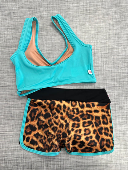 Demi Pinch Top & Cheetah Short Set