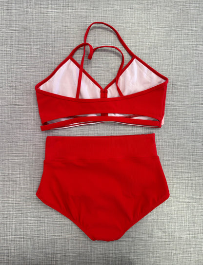 CY Red Bra Top Brief Set