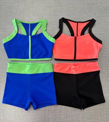 Halter 2-Tone Short Set