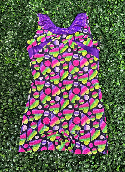 Rainbow Heart Biketard