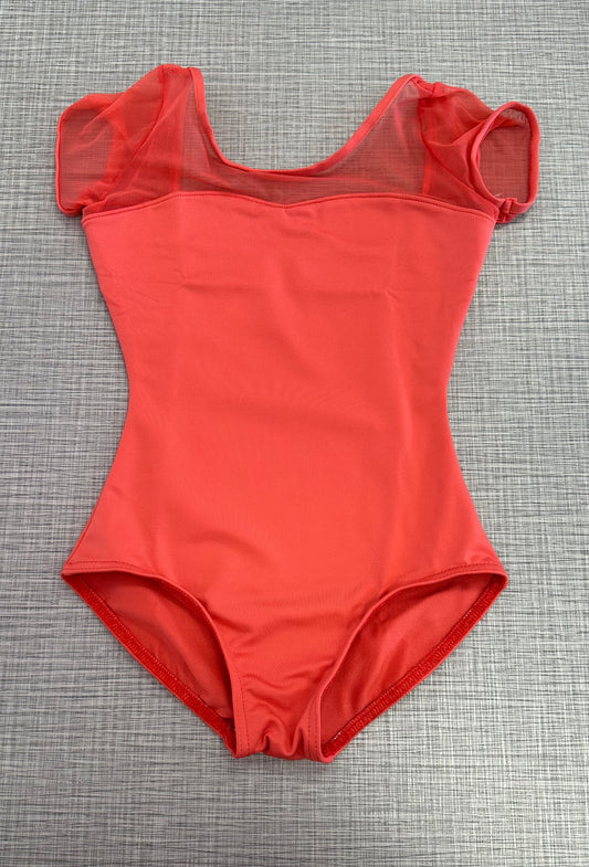 Mesh Short Sleeve Leotard #1039