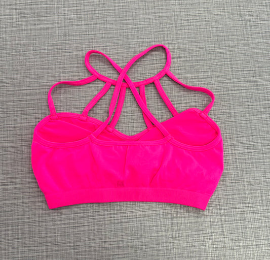 Hot Pink Cage Bra Top