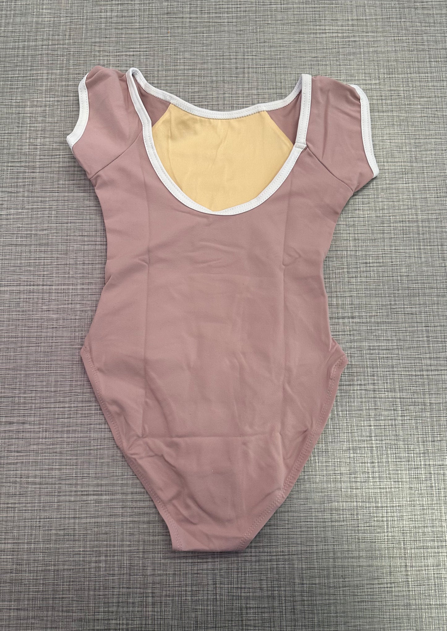 Short Sleeve Leotard with Trim