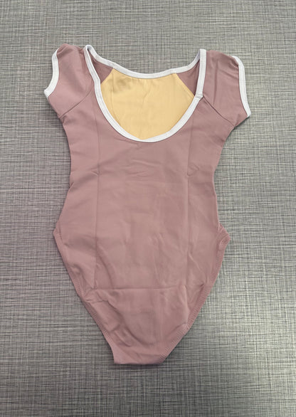 Short Sleeve Leotard with Trim