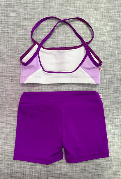 Demi Bra Top & Solid Short Set