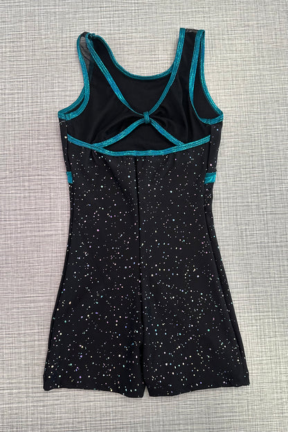 Black & Teal Biketard