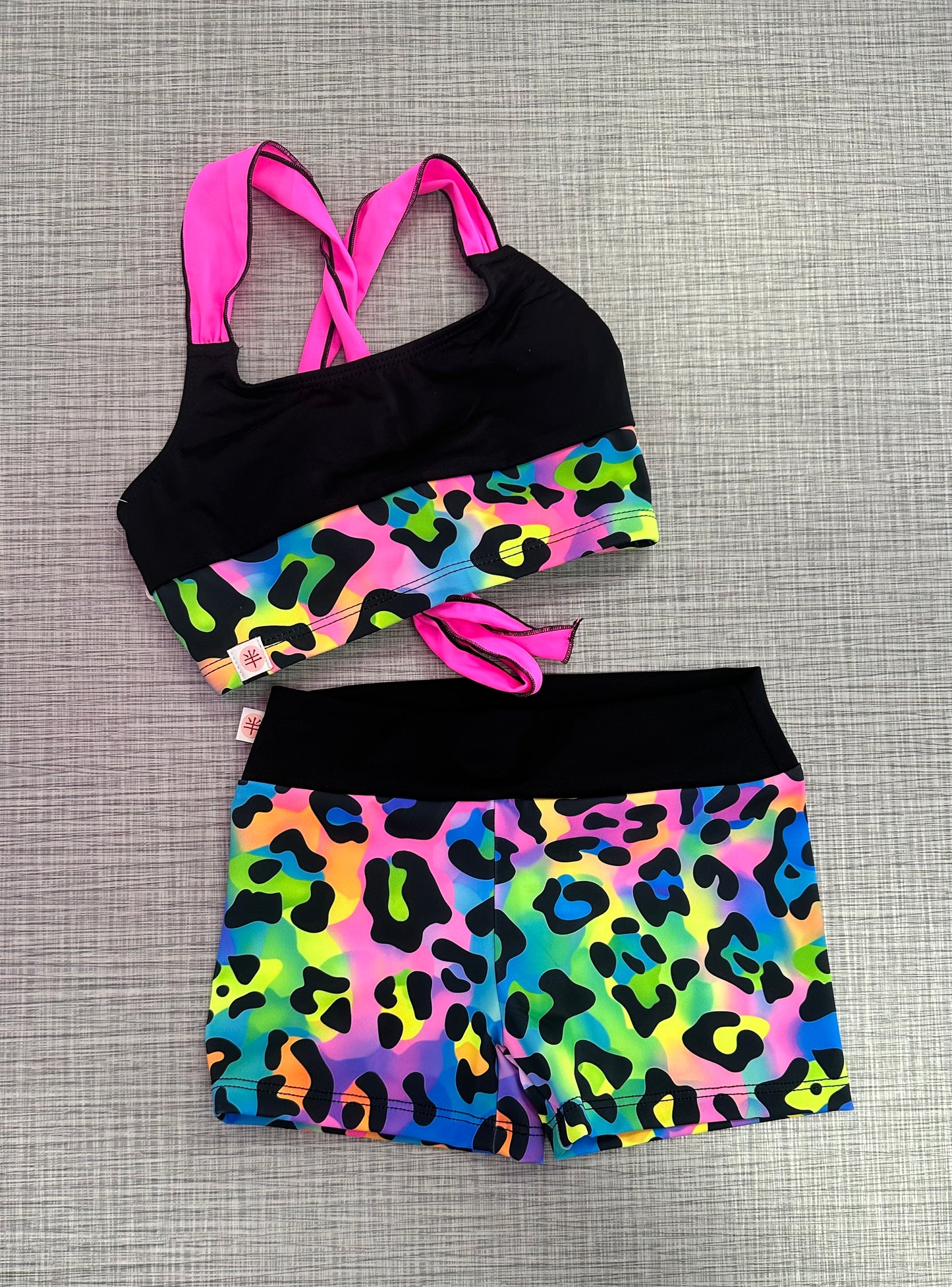 Demi Neon Jungle Tie Back Short Set