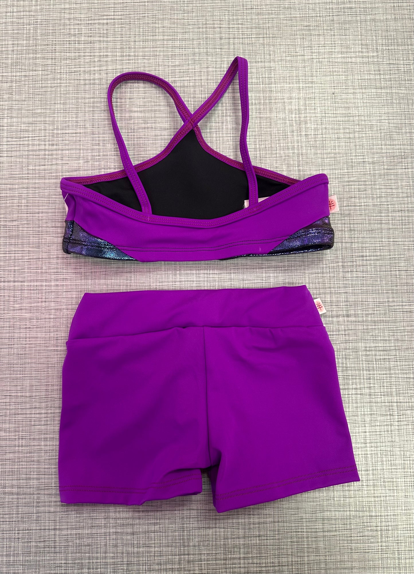 Demi Sparkle Criss Cross Top Short Set *