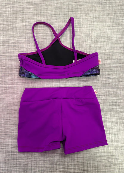 Demi Sparkle Criss Cross Top Short Set *