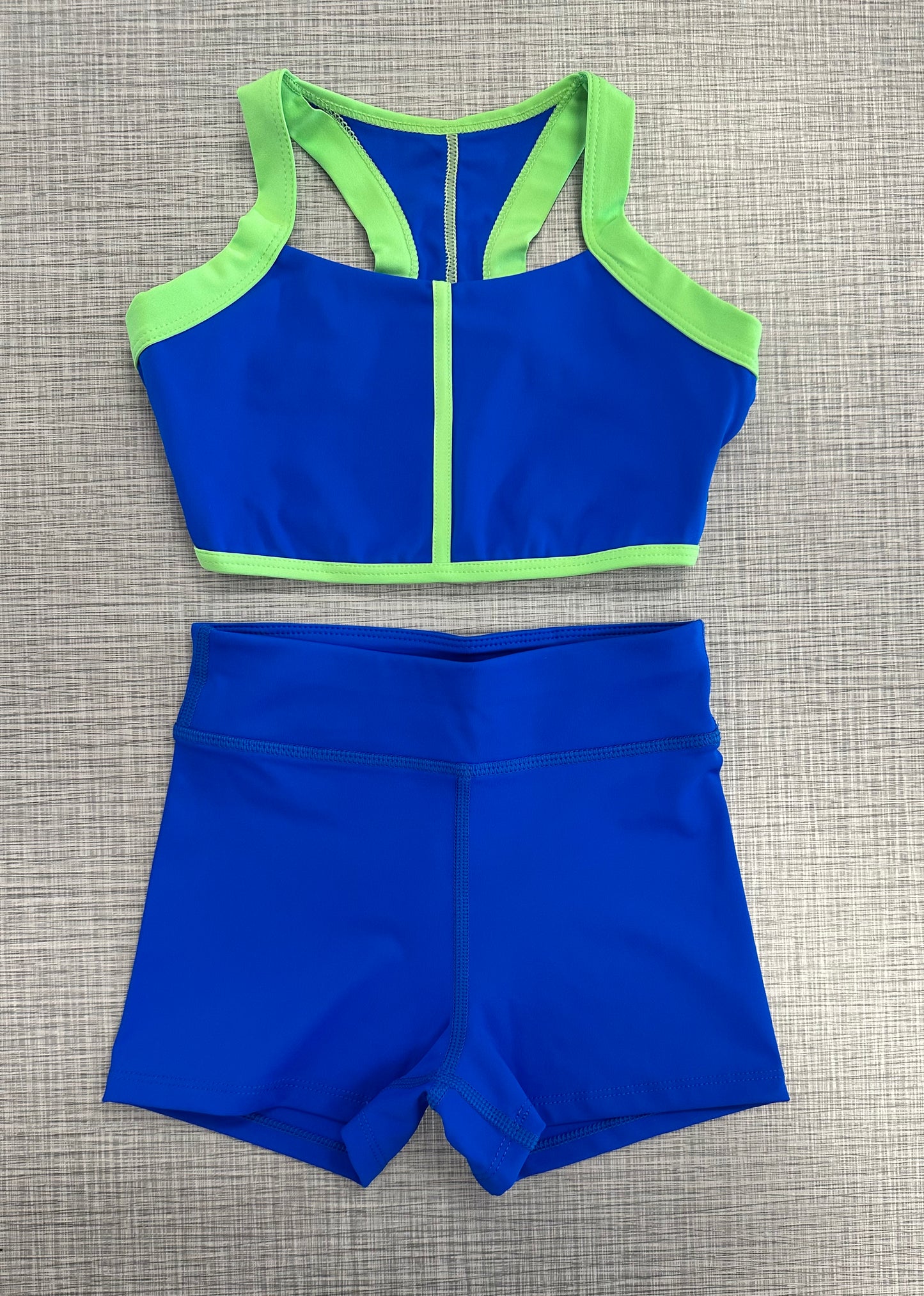 Halter 2-Tone Top & Solid Short Set