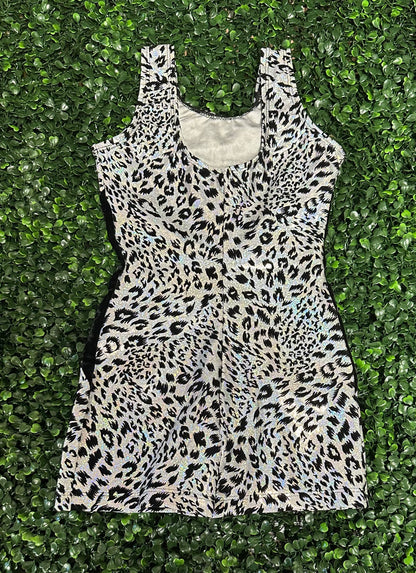 Black Velvet Leopard Biketard