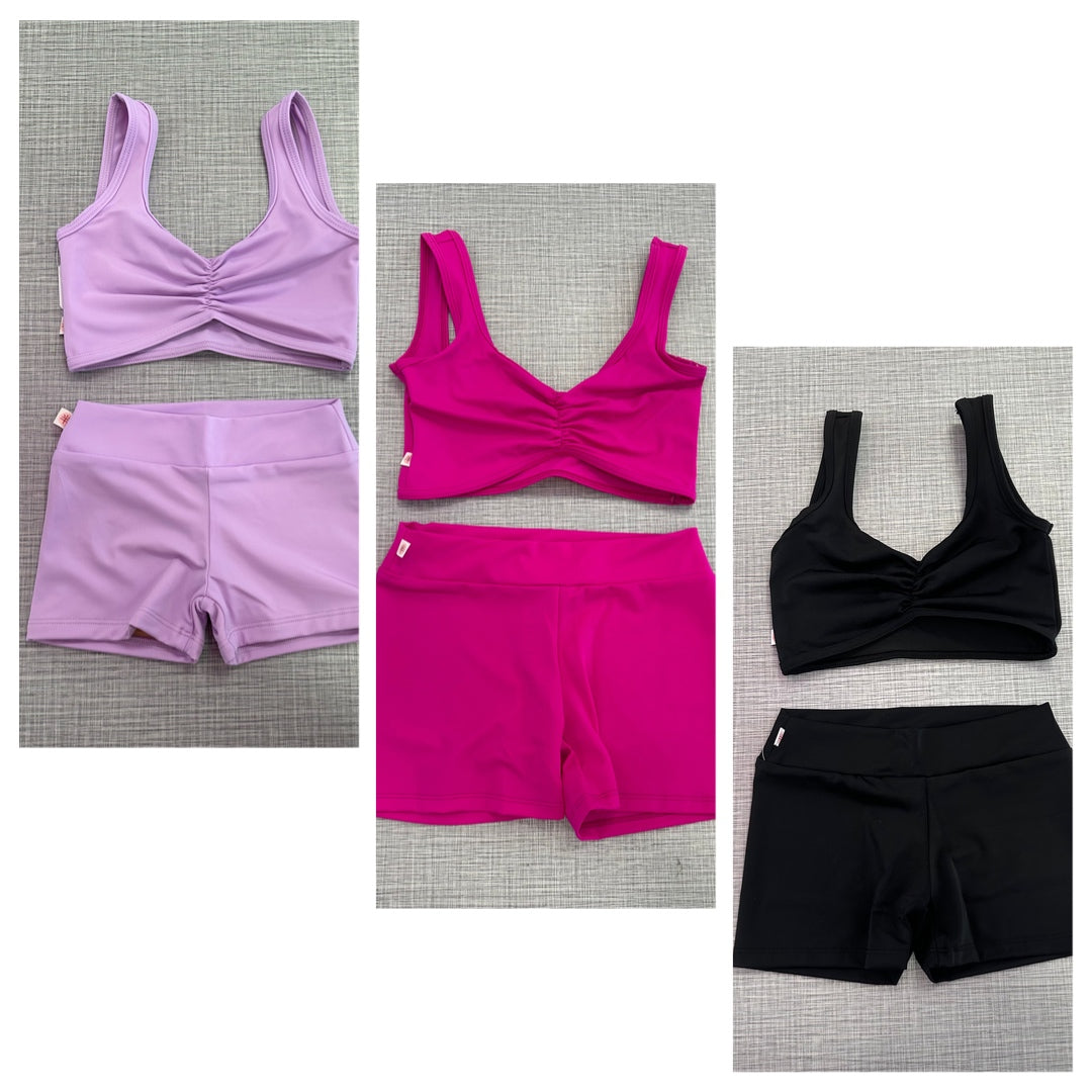 Demi Pinch Solid Short Set