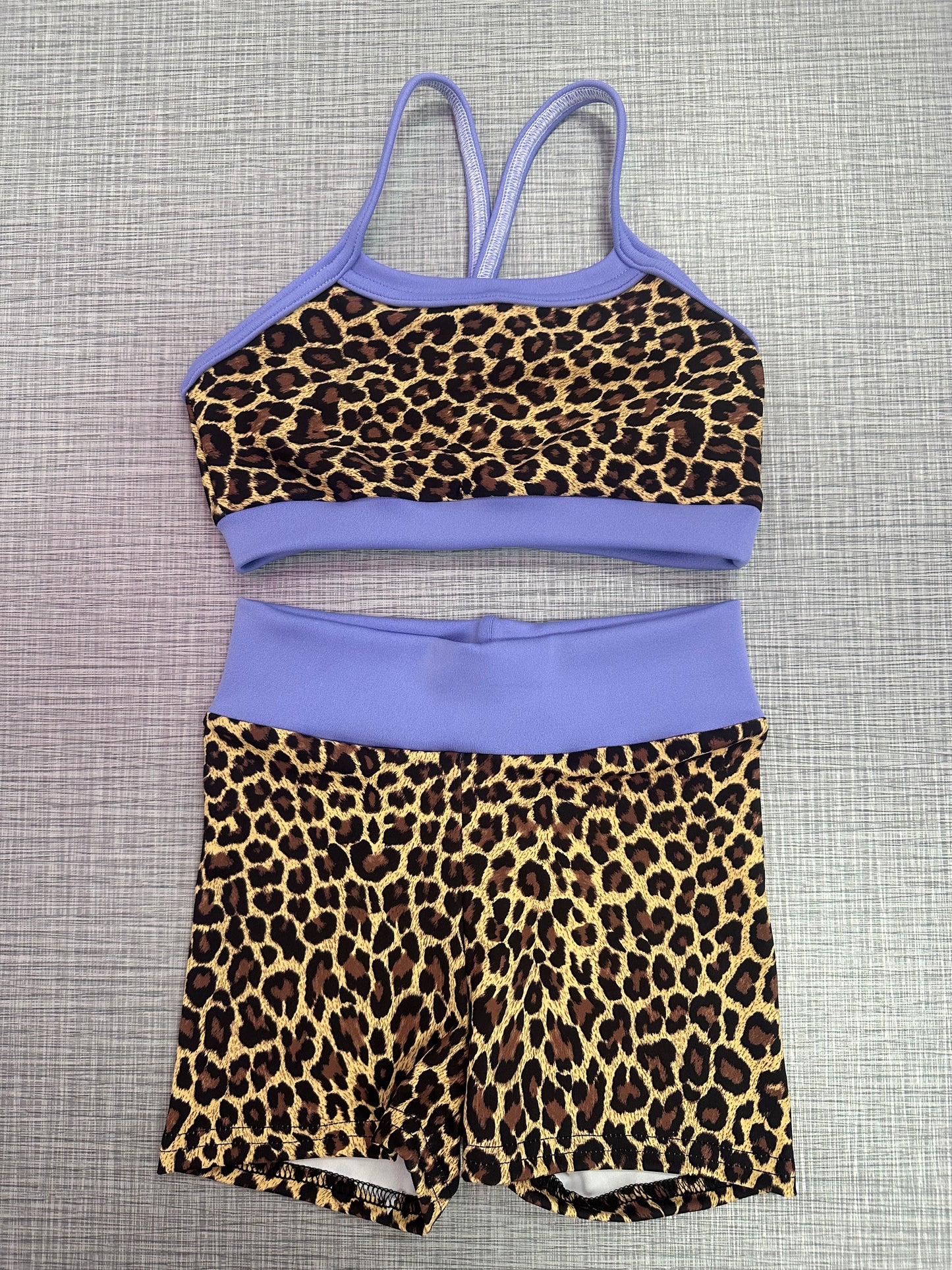Periwinkle Cheetah Short Set