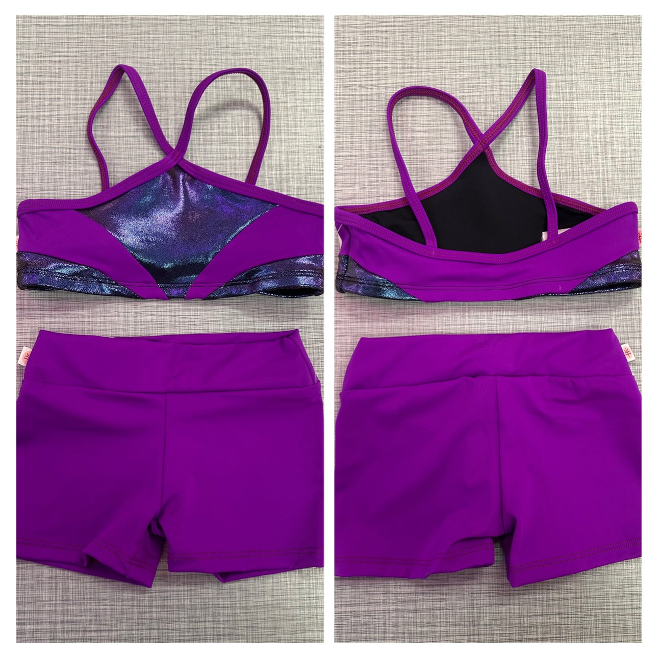 Demi Sparkle Criss Cross Top Short Set *
