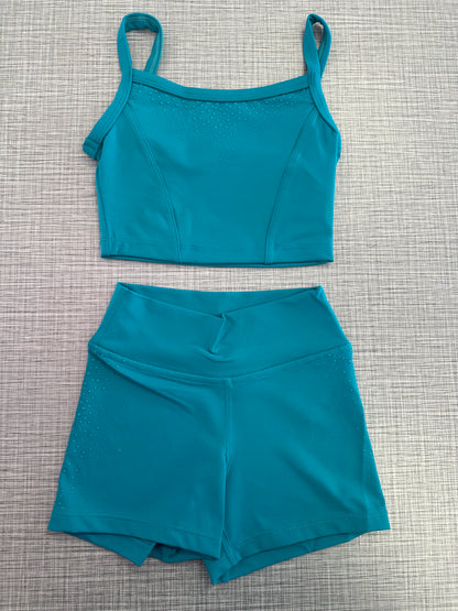 Printed Crop Top & Short Set