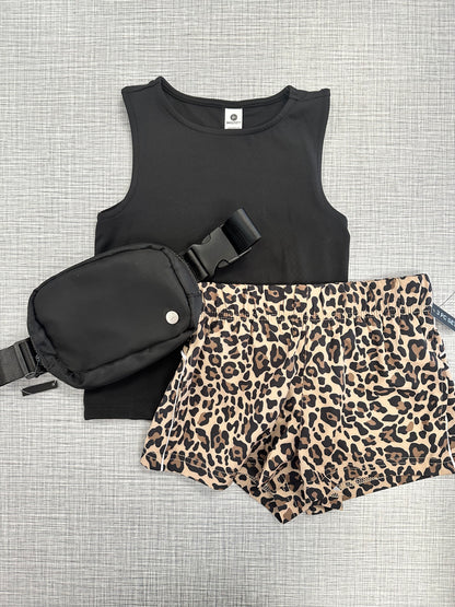 Tank & Cheetah Short Set w/Fanny Bag